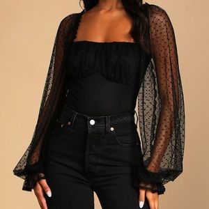 Lulus lace black body suit